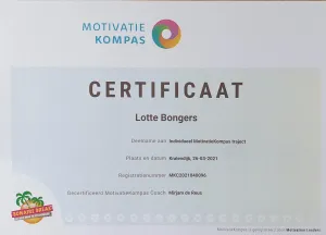 Motivatie kompas certificaat