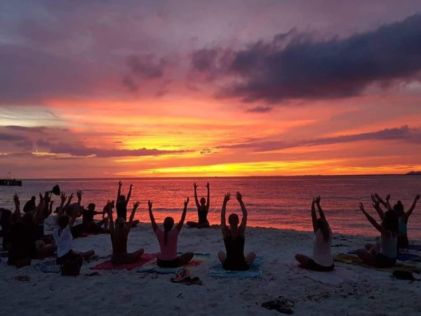 sunset yoga